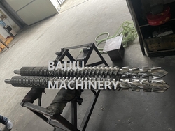 80/156 conical twin screw barrel is suitable for PVC wood plastic foam board