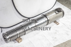 80/156 conical twin screw barrel is suitable for PVC wood plastic foam board