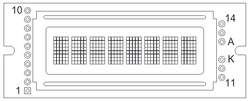 Monochrome LCM Character Type  PLC0801BW from PALM TECHNOLOGY CO., LTD.