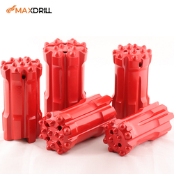 T38 64/76/89mm Drop Center Standard/Retrac Skirt Thread Button Bit for Bench & Long Hole Drilling