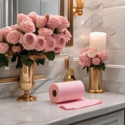 4 Rolls (Rose) Unique 3 Ply Soft Toilet Paper