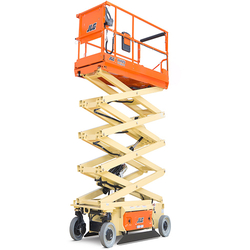 Find the best price on a four-wheel Mobile Scissor Lift at Morgan Ingland FZ LLCâ€”designed for smooth mobility and reliable vertical lifting on any worksite from MORGAN INGLAND FZ LLC