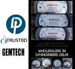 GEMTECH Differential Pressure Gauge Wholesaler For Greater Noida from D.P.ENGINEERS