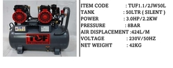 TUF1.1/2JW50L – TUF Silent Type Oil Free Air Compressor 50Liter in Dubai