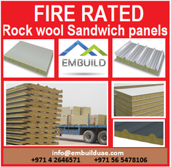 Fire rated rock wool sandwich panels from EMBUILD MATERIALS LLC.