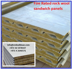 Fire rated rock wool SANDWICH PANELS supplier in Dubai/ UAE/ Sharjah/ Ajman/ Umm al Quwain/ Fujairah/ Abu Dhabi/ Al ain / Ras al Khaimah from EMBUILD MATERIALS LLC.