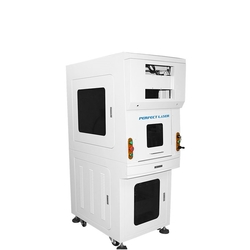 PEDB-500 50w Floor type safety closed Metal fiber laser engraver with computer and table