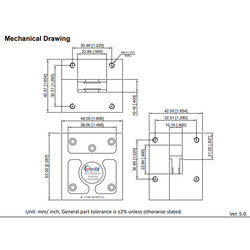 WR90 X Band 8.0 to 12.0GHz RF Waveguide Circulators