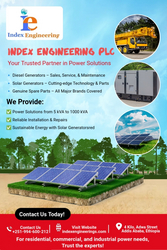 Looking for Power Solutions? Solar/ Diesel Generators? Index Engineering PLC| 0994600212
