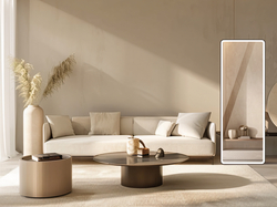 Laminated dressing mirror with LED/no LED