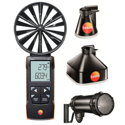 Testo 417 Kit 2 Vane Anemometer with Measuring Funnels and Flow Straightener