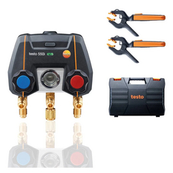 Testo 550i Smart Kit App Controlled Digital Manifold With Wireless Clamp Temperature Probes (NTC)