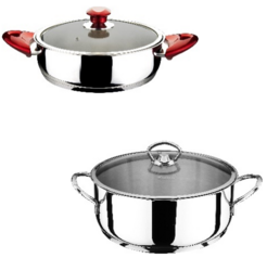 Stainless Steel Pot - "ELIT COLLECTION  SINGLE FLAT POT" from SKANDA INTERNATIONAL FZ LLE