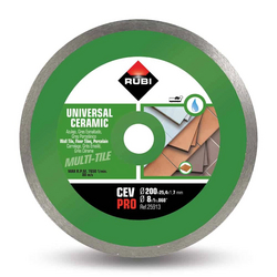 Rubi 25913 CEV-200-PRO 8 In. Continuous Diamond Saw Blade (200mm) - for Ceramic and Porcelain Tile Cutting from ADEX INTL