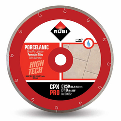 Rubi 30962 CPX-250-PRO 10 In. J-Slot Diamond Saw Blade (250mm) - for Porcelain Tile Cutting from ADEX INTL