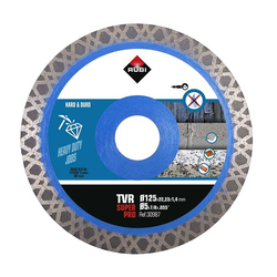 Rubi 30987 TVR-125-SUPERPRO 5 In. Continuous Diamond Saw Blade (125mm) - for Granite, Rustic Tiles, Clinker, Quartzite, Porcelain and Slate Cutting