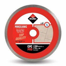 Rubi 30961 CPC-350-PRO 14 In. Continuous Diamond Saw Blade (350mm) - for Porcelain Tile Cutting