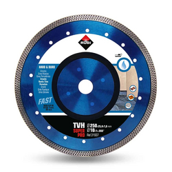 Rubi 31937 TVH-250-SUPERPRO 10 In. Continuous Diamond Saw Blade (250mm) - for Granite, Rustic Tiles, Clinker, Quartzite, Porcelain Tiles and Slate Cutting from ADEX INTL