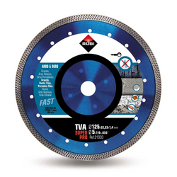 Rubi 31933 TVA-125-SUPERPRO 5 In. Continuous Diamond Saw Blade (125mm) - for Granite, Rustic Tiles, Clinker, Quartzite, Porcelain Tiles and Slate Cutting