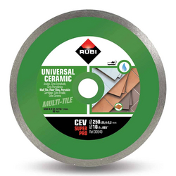 Rubi 30949 CEV-250-SUPERPRO 10 In. Continuous Diamond Saw Blade (250mm) - for Ceramic and Porcelain Tile Cutting