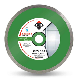 Rubi 30946 CEV-200-SUPERPRO 8 In. Continuous Diamond Saw Blade (200mm) - for Ceramic and Porcelain Tile Cutting