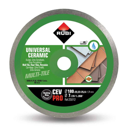 Rubi 25912 CEV-180-PRO 7 In. Continuous Diamond Saw Blade (180mm) - for Ceramic and Porcelain Tile Cutting