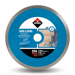 Rubi 30929 CPA-250-SUPERPRO 10 In. Continuous Diamond Saw Blade (250mm) - for Granite, Rustic Tiles, Clinker, Firebricks or Slate Cutting