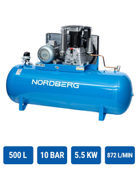 Piston compressor 500l, 872 l/min, 31 CFM, 3 Phase NORDBERG NC500/880 from ADEX INTL