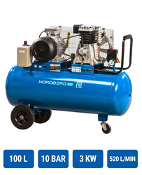 Piston compressor with belt drive 380V, rev. 100 l, 520 l/min NORDBERG NCE100/520