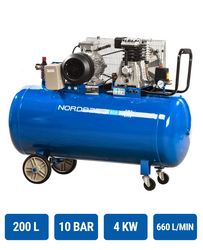 Piston compressor with belt drive 380V, rev. 200 l, 660 l/min NORDBERG NCE200/660