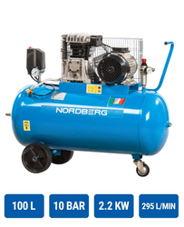 Piston compressor 100l, 10 bar, 295l/min, 1 Phase NORDBERG NC100/360_220