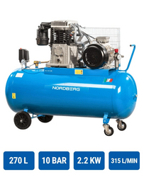 Piston compressor 270l, 315l/min, 1 Phase NORDBERG NC270/315A