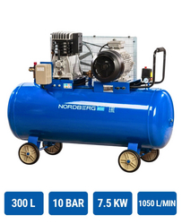 Piston compressor with belt drive 380V, rev. 300 l, 1050 l/min NORDBERG NCE300/1050