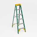 Werner 6ft (10FT 4IN MAX SAFE REACH HEIGHT) type II 225 lb Load capacity durable fiberglass step ladder