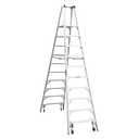16ft Reach Height Aluminum Platform Ladder w/Casters 10ft Type IA PT310-4C