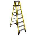 8ft Type IAA Fiberglass Step Ladder with Shelf 7308S