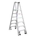 12ft Reach Height Aluminum Platform Ladder w/Casters 6ft Type IA PT376-4C