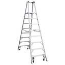 14ft Reach Height Aluminum Platform Ladder w/Casters 8ft Type IA PT378-4C