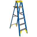 6ft Type I Fiberglass Step Ladder with Shelf 6006S