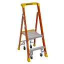 8ft Reach Height Fiberglass Podium Ladder w/Casters 2ft Type IA PD6202-4C