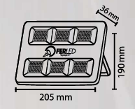 SLIM LED PROJEKTOR 50W