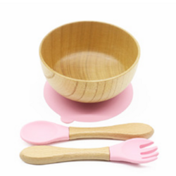 Wooden  Bowl & Fork Spoon