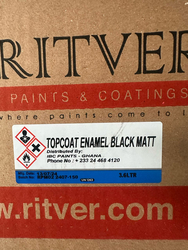 Ritver Topcoat Sythetic Enamel Black MATT