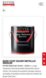 Base coat Silver Metallic Car Paint