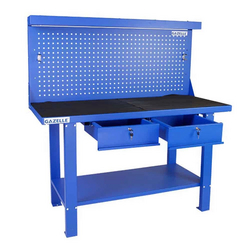 Gazelle G2605 59 In. Steel Workbench With Pegboard And Drawers