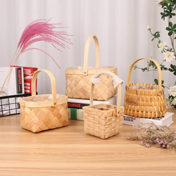 Handmade straw basket hand-to-hand basket simulated flower basket home storage basket from SHINEYMOON INTERNATIONAL TRADING CO.