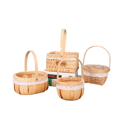 Handmade straw basket hand-to-hand basket simulated flower basket home storage basket