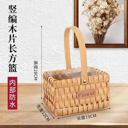 Handmade straw basket hand-to-hand basket simulated flower basket home storage basket