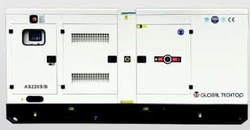 GLOBAL TECHTOP DIESEL SILENT 220KVA GENERATOR AS220S/B