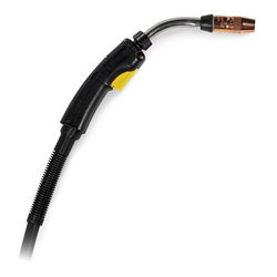  MILLER  Bernard® BTB MIG Gun 400A, 15 FT. B Series Curved Handle, Medium 45° Rotatable Neck, Centerfire™ .045 in., Rear Load liner with Miller Power Pin